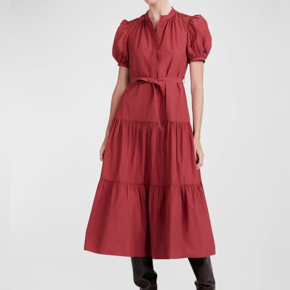 Derek Lam 10 Crosby | As Is Alexandra Puff Sleeve Shirt Midi Dress